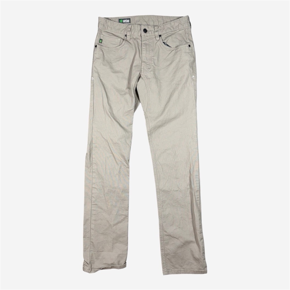 Stio Chino 5 Pocket Pants Mens 28x32 Stretch Hiking Grey Utility Outdoors Beige